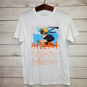 Naruto Shippuden White T-Shirt Adult Size  Medium